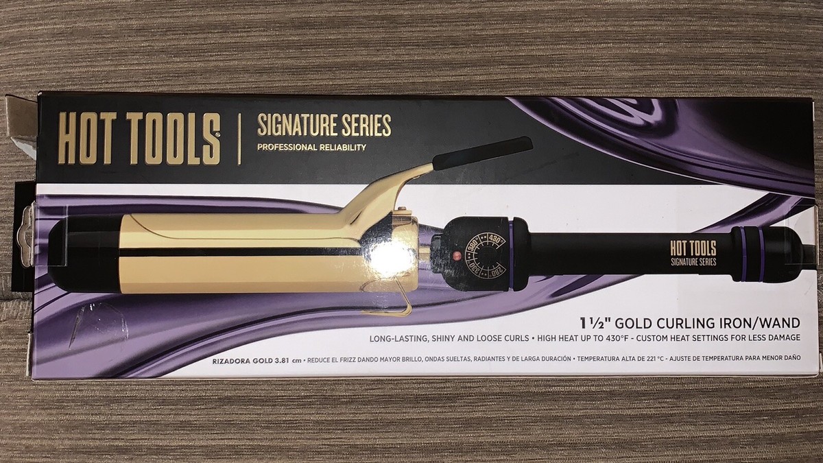 Hot Tools Signature Series Gold Curling Iron Wand 1 1/2  display picture 3