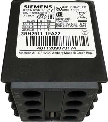Siemens Hilfsschalterblock 3RH2911-1FA22 E:03
