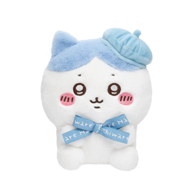 Peluche Chiikawa Bandai Hachiware Parlante 2024 - Fonctionne Sur Piles - Bleu Et Blanc