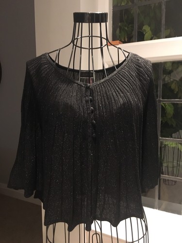 Sexy NEW Black Sparkly Modesty Cape Shrug Jumper Cardigan By LIPSY, BNWT Size 10 - Picture 2 of 4