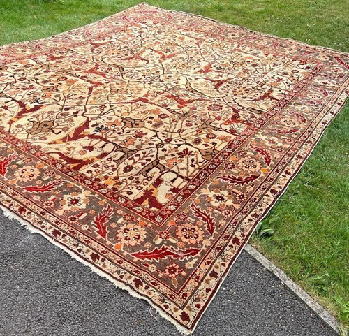 Antique 19 Century Hand knotted Indian Amritsar rug Bidjar Persiann 400 x 350cm - Picture 4 of 10