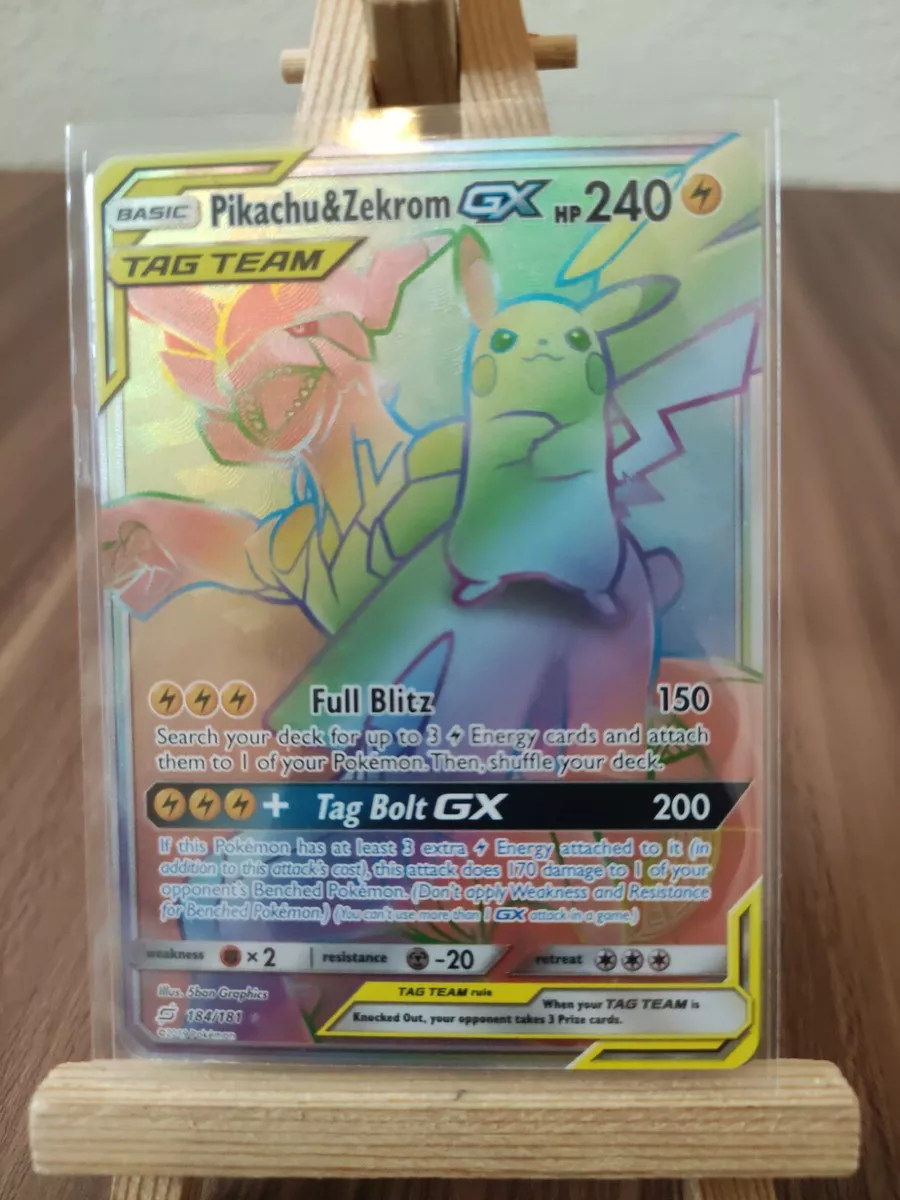 Pikachu & Zekrom GX - Team Up Pokémon card 184/181