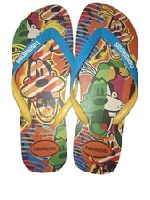 Disney x Havaianas GOOFY Yellow  Blue Brazilian Flip Flops Men's Size 13 US NEW