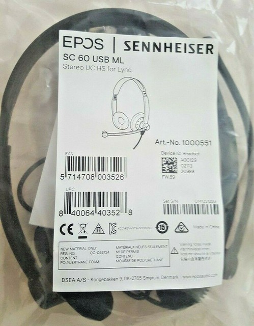 Sennheiser SC 60 USB ML Headset for sale online | eBay