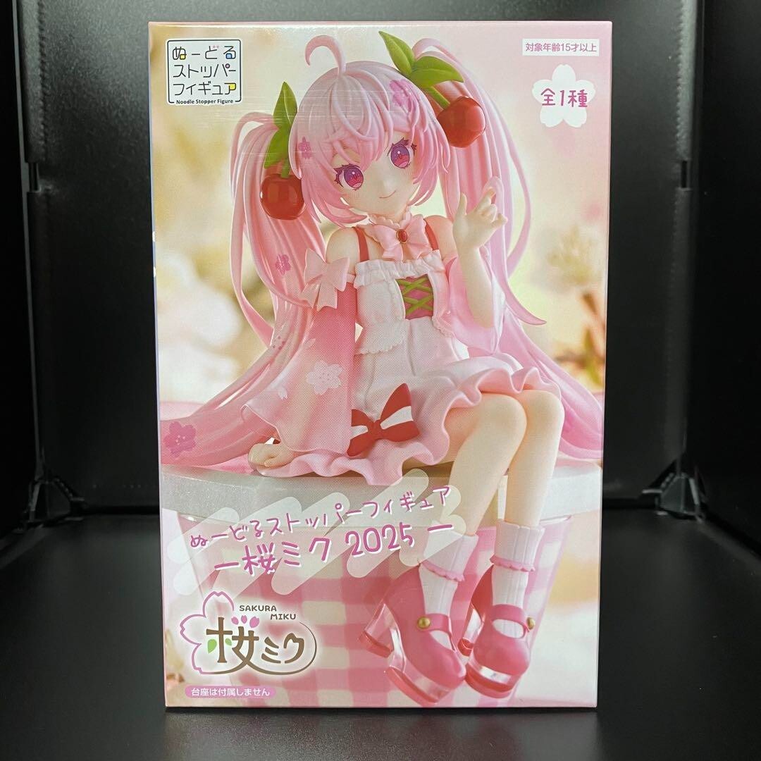 レア商品HATSUNEXたっくーコラボ Hatsune Miku Noodle Stopper Figure Sakura Miku 2025 Japan FuRyu