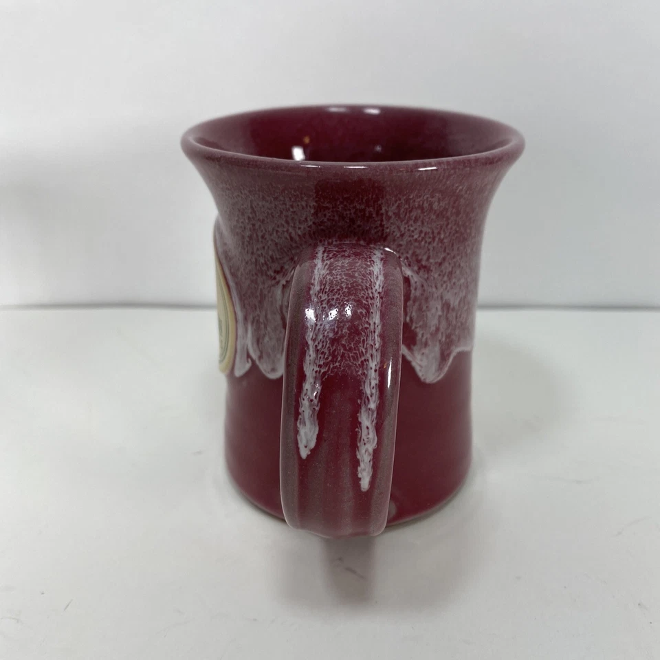 2007 US Women's Open Pine Needles Golf Coffee Mug Pink Handthrown Deneen Pottery - Image 2 of 4