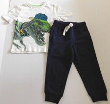 Tommy Bahama Boy's T-Shirt  Sweatpants Navy Blue White SIZE XS/4 Dinosaur NEW