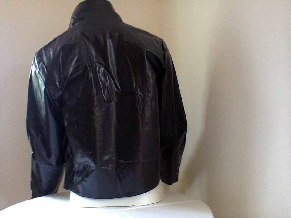 Uncle Sam Jacke Bikerjacke Kunstlederjacke Kurzjacke Gr.S Schwarz-Grau UVP 49,90 - Bild 4 von 4