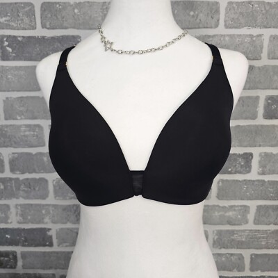Lively Wireless Lightly Lined Plunge J-Hook Adjustable Straps Black Size Large