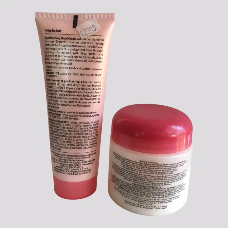 Crema corporal y crema de manos Y2K Avon Skin-So-Soft suave y sensual hidratante inteligente Foto 2 de 4