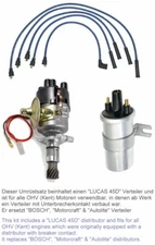 Ignition Distributor OHV 1.1-1.6L Conversion Kit to Contactless Ignition FORD Cortina MK2