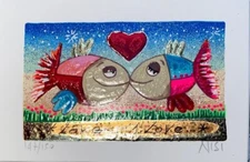 LEO NISI - "Love is Love" - Material Screen Print 10x15 cm