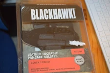 NEW Blackhawk Leather Tuckable Pancake Holster RH #422000BK-R Glock 17/22/31 