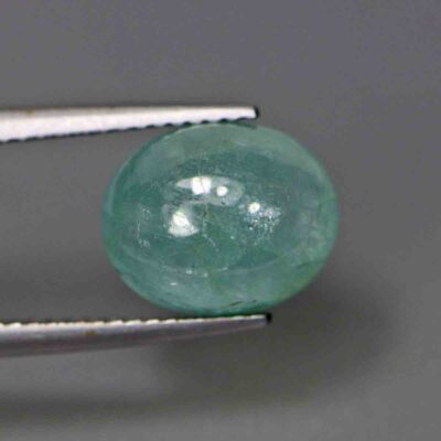 4,41 CTS RARE BLUISH GREEN 100% NATURAL GRANDIDIERITE OVAL CABOCHON MADAGASCAR