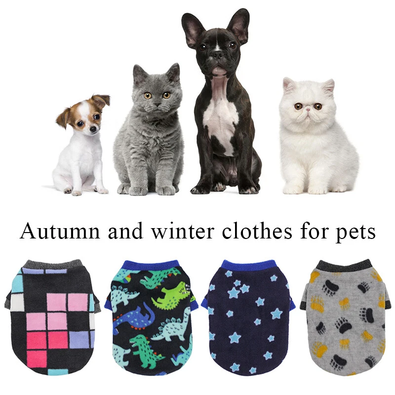 WarmWinter Dog Clothes Soft Fleece Dog Jacket Pet Coat Sweater Puppy Cat Jumper↔ - Image 3 of 4