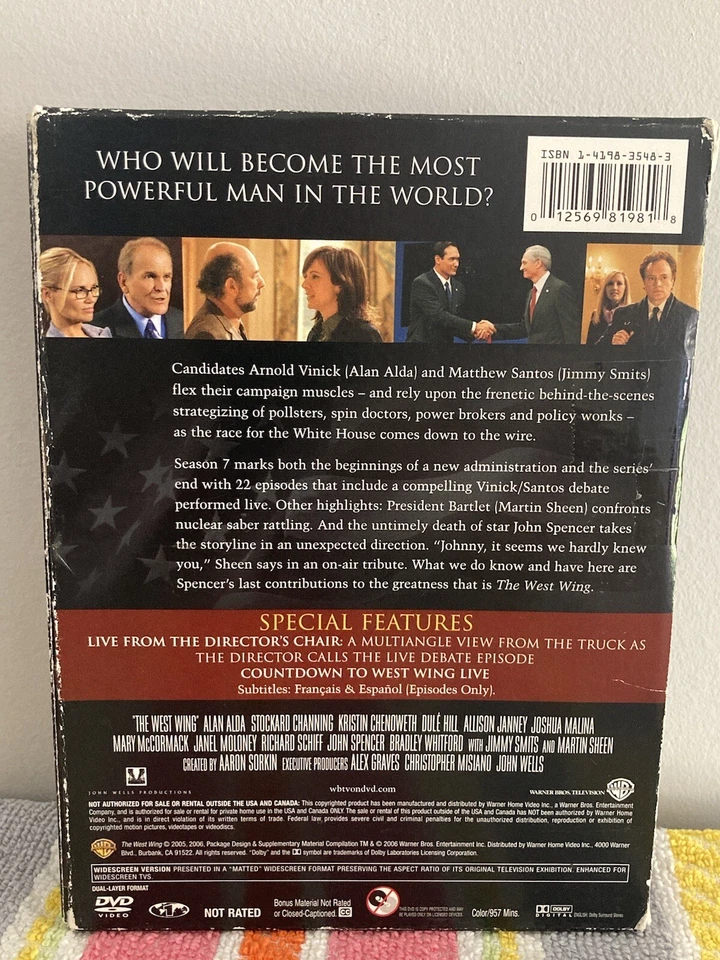 The West Wing 7ª temporada DVD MUITO BOM ESTADO 2004 na caixa sétima série de TV - Imagem 3 de 4