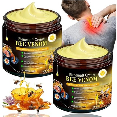 2 Stück Bienengift Creme Bienengiftsalbe Bee Venom Gelenkcreme Für Arm Beine Füß