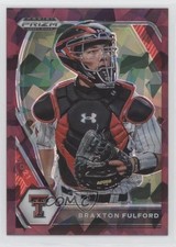 2021 Panini Prizm Draft Picks Burgundy Cracked Ice 13/23 Braxton Fulford 0t3l