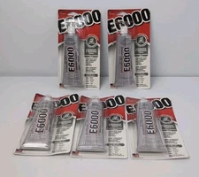 E6000 INDUSTRIAL STRENGTH CLEAR GLUE CRAFT  ADHESIVE 3.7 OZ 5 tubes