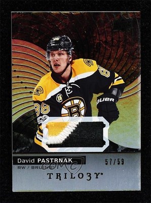 2017-18 Upper Deck Trilogy Black Foil 57/59 David Pastrnak #3 0c3
