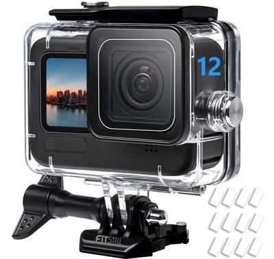 196FT/60M Waterproof Case for Go Pro Hero 12 Hero 11 Hero 10 Hero 9 Black,Pro...