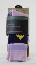 Burton Kid's Weekend Midweight 2-Pack Socks Youth S/M, Orchid Pink Violet New