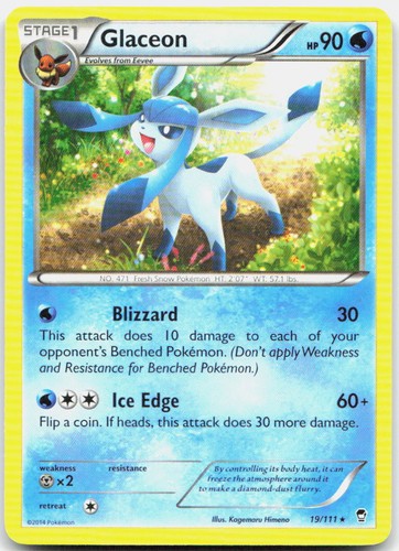 Glaceon 19/111 Rare Furious Fists Pokemon Lightly Played
