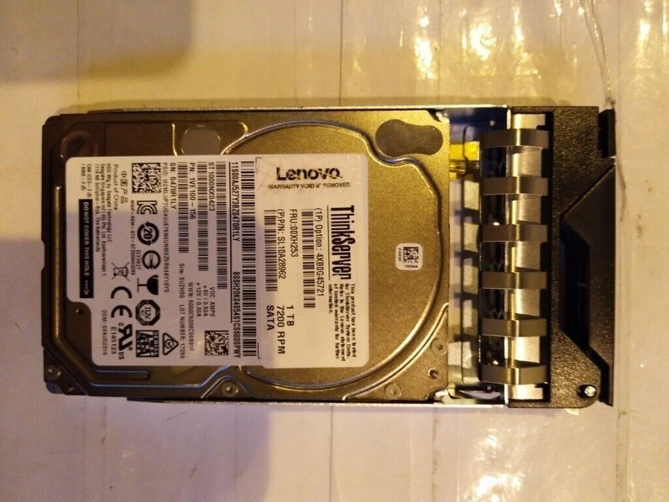 Lenovo 00XH253 1TB 4XB0G45721 ThinkServer 7.2K SATA 6Gbps 512n 2.5'' SFF ENT HDD - Image 2 of 4