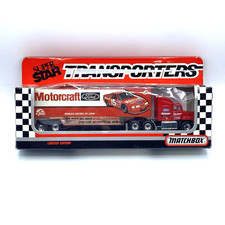 Matchbox Super Star Transporters Motorcraft Bud Moore Vintage Semi Camión Juguete Rojo