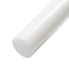 2.000 2 inch x 6 inches, PTFE Teflon Plastic Round Rod, White