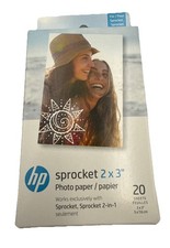 New HP Sprocket Photo Paper for HP Sprocket Photo Printers 20 Sheets - 2x3"