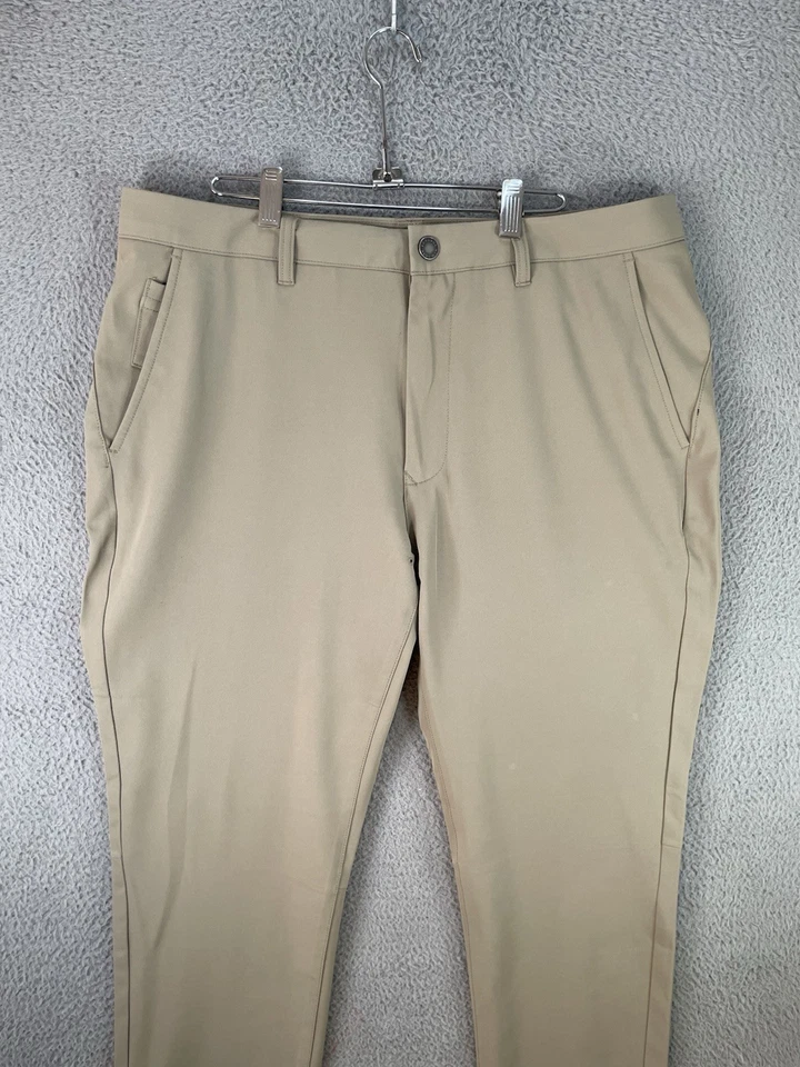 Bonobos Pants Mens 34x30 Tan Beige Slim Fit Performance Tech Golf Chino Vented - Image 2 of 4