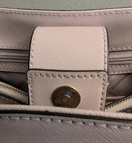 MICHAEL KORS CYNTHIA SOFT PINK SAFFIANO LEATHER SATCHEL SHOULDER BAG - Picture 8 of 13
