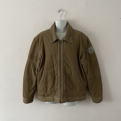 VINTAGE PEPE JEANS BOMBERJACKE - L - BEIGE/KHAKI KORD - RETRO PHOENIX