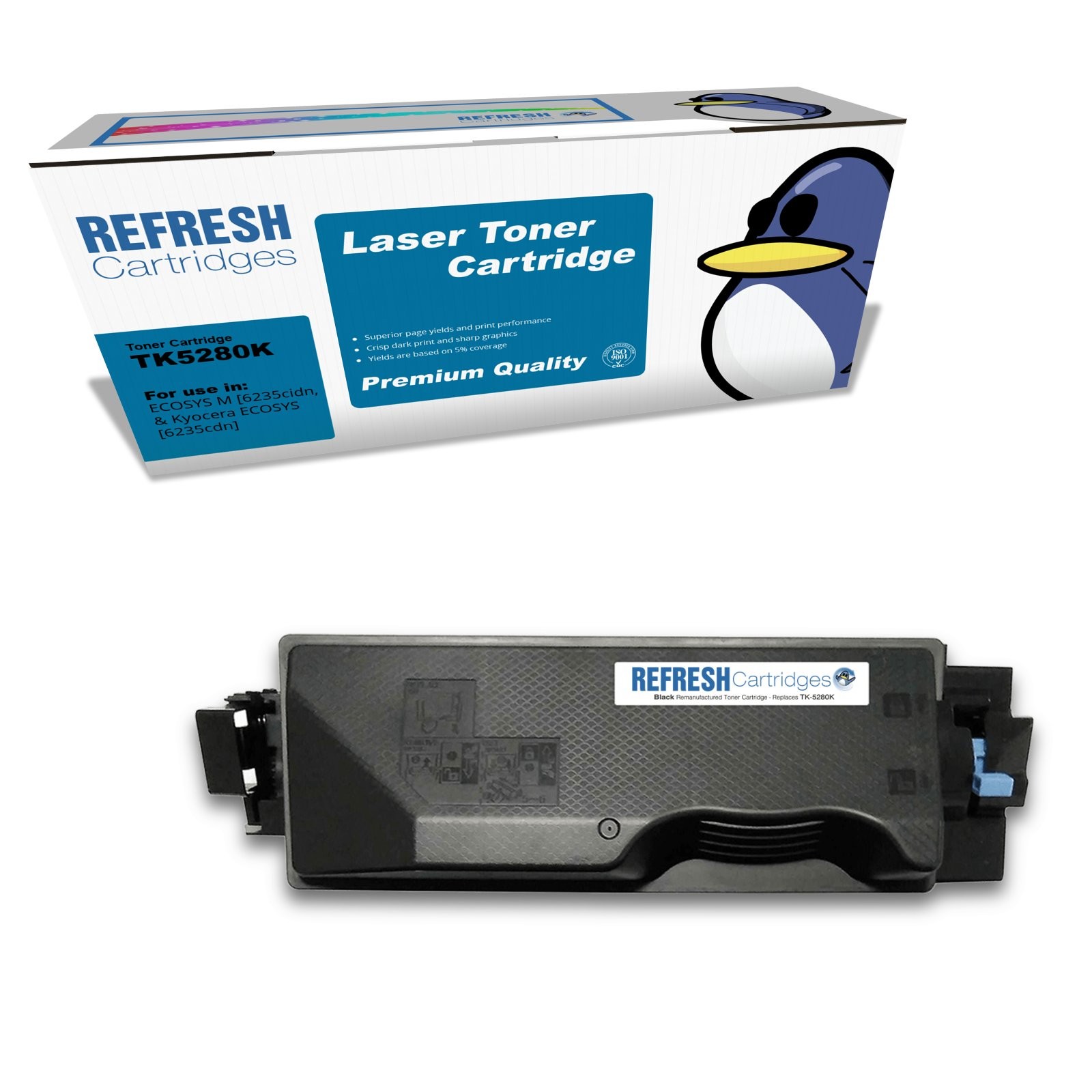 Refresh Cartridges Black TK-5280K Toner Compatible With Kyocera Printers