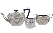 HERVORRAGENDES TEE SET, STERLING SILBER, SHEFFIELD 1904 J.DIXON, 648 g; 0,6 l