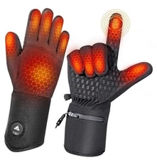 Heated Gloves Liners Men Women - Thin Electric Rechargeable Medium-Large