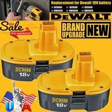 2 PACK 18V Battery For Dewalt 18 VOLT XRP DC9096 DC9098 Ni-MH DC9099 NEW
