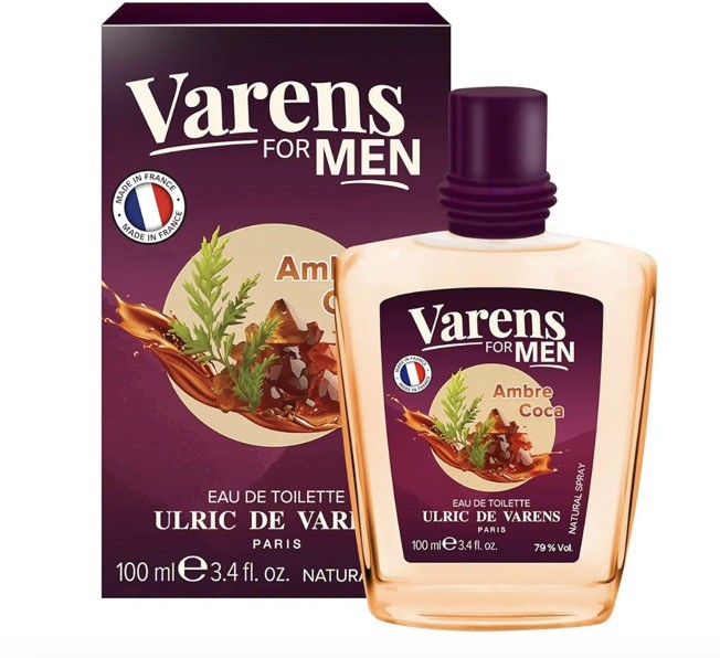 Ambre coca Ulric de Varens for men eau de toilette aromatique boisée 50ml