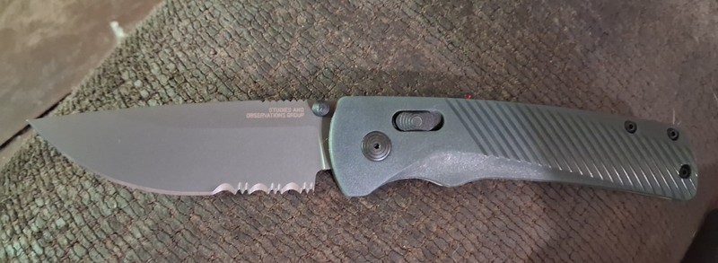 SOG 11-18-06-41 Flash AT 3.45" Serrated Blade Gray Handle Folding Knife