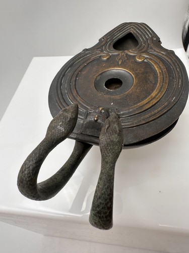 Ancien briquet de table à Méta alcool néo-Egyptien lampe à huile début de siècle - Foto 8 di 17