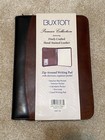 Buxton Pad-folio, Genuine Leather, Full Size with Zipper and Notepad