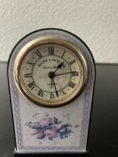 Small VINTAGE ROGER LASCELLES LONDON MANTEL CLOCK with alarm  QUARTZ 
