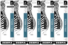 Zebra Pen F-Series Stainless Steel Ballpoint 10 Count (Pack of 1), Black 
