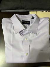 Wilkes & Riley Non Iron Dress Shirt Mens Size 20 x 36/37 PURPLE Classic Fit
