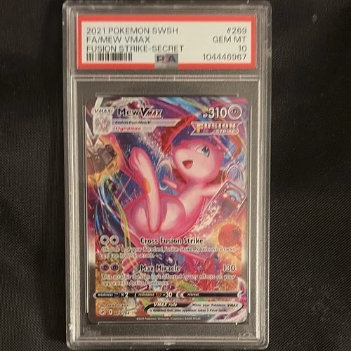 Mew VMAX Fusion Strike Secret Rare Alt Art Holo 269/264 PSA 10