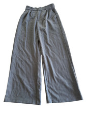 Abercrombie Fitch Women's M Grey Wide Leg Trouser Pants NEW Office Career