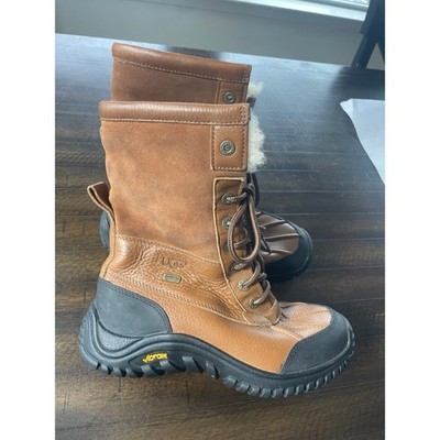 UGG Adirondack II Boots Brown Leather Waterproof Winter Snow Vibram Womens 6