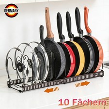 Topf Deckel Pfannen Halter Geschirr Ständer Aufbewahrung Küche Ausziehbar Metall