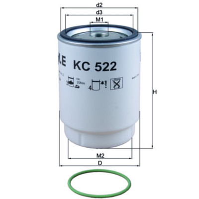 Kraftstofffilter MAHLE KC 522D Filter